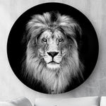 Wandcirkel HIPORGNL_Animals_Lion_Round_front