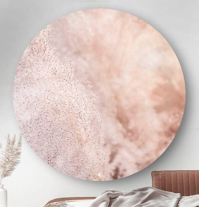 Pink Pampas Grass wandcirkel