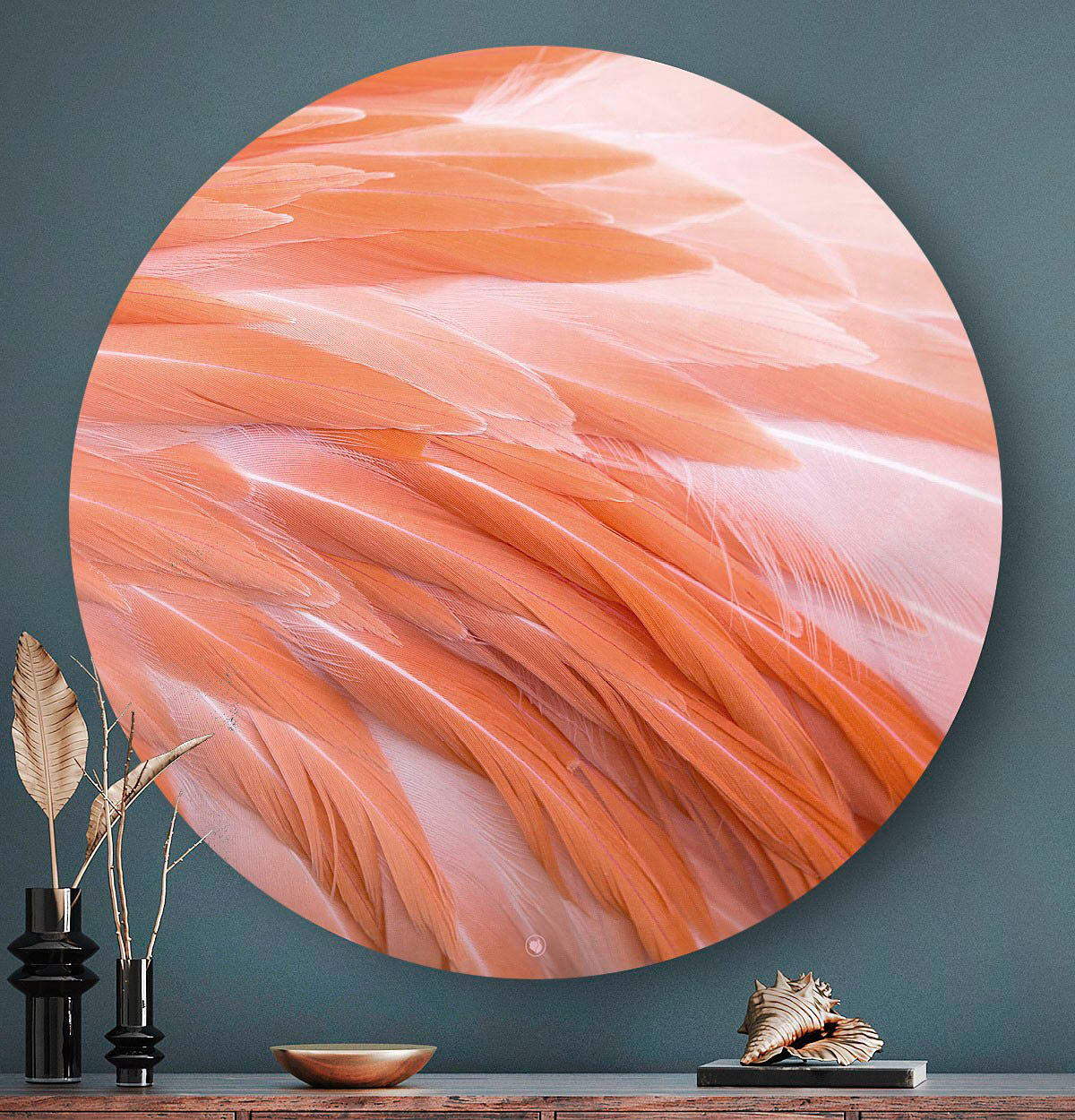 HIP ORGNL Flamingo Feathers Wandcirkel