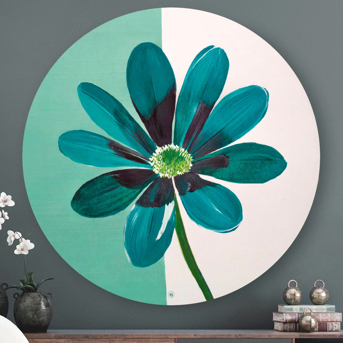HIPORGNL_Teal_Flower_Whispers_Round_Front