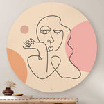 HIP ORGNL Fine Art Illustration Woman Wandcirkel