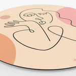 HIP ORGNL Fine Art Illustration Woman Wandcirkel Side